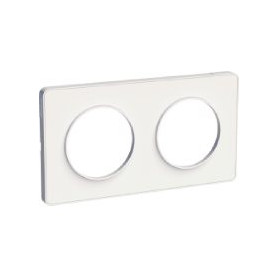 PLAQUE 2 POSTES ODACE BLANC 