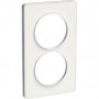 PLAQUE 2 POSTES ODACE BLANC  - VERTICAL