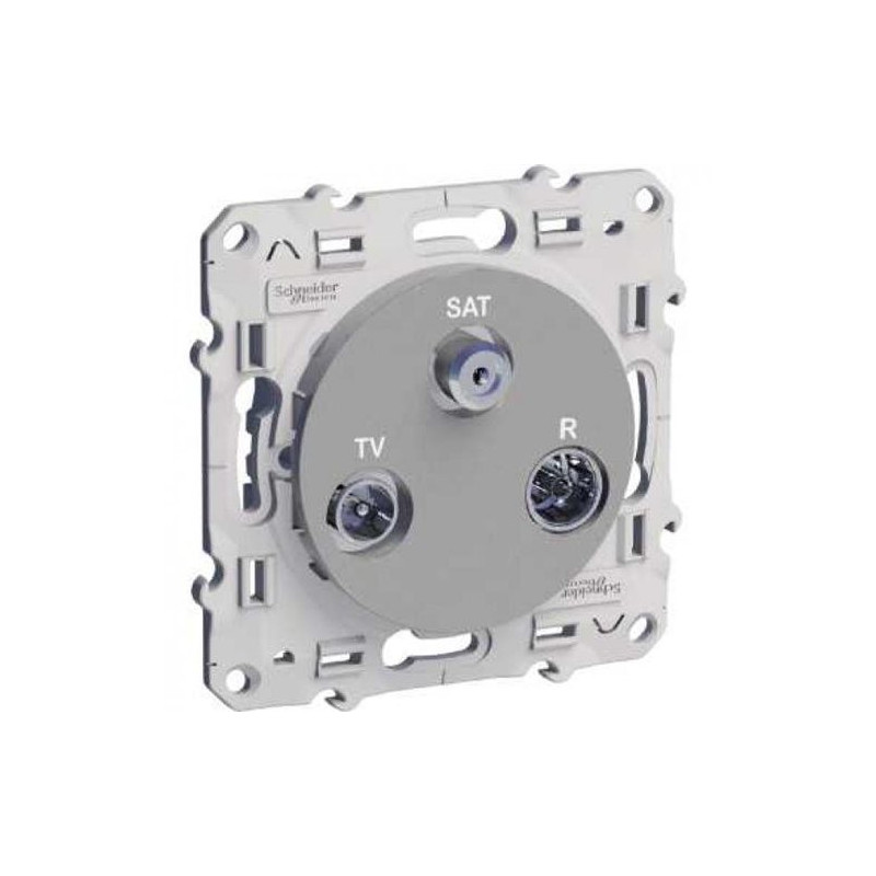 S520460 - Odace 2011 - pri TV/FM/SAT - blanc - 2 entrées TV/FM et SAT - Professionnels | Schneider Electric France