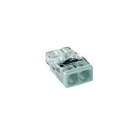 BORNE WAGO 2 x 0,5 A 2,5MM² TRANSPARENT/BLA BORNE WAGO 2 x 0,5 A 2,5MM² TRANSPARENT/BLA