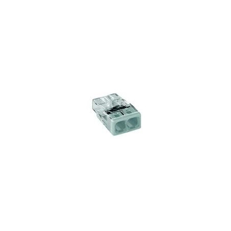 BORNE WAGO 2 x 0,5 A 2,5MM² TRANSPARENT/BLA