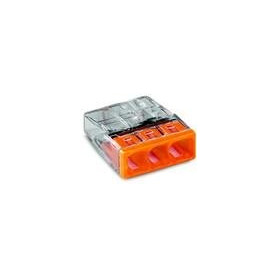BORNE WAGO  3 x 0,5 A 2,5MM² TRANSPARENT/ORA BORNE WAGO  3 x 0,5 A 2,5MM² TRANSPARENT/ORA