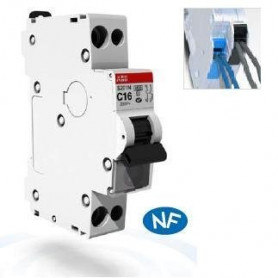 DISJONCTEUR 16 AMPÈRES ABB PHASE/NEUTRE 4.5 KA DISJONCTEUR 16 AMPÈRES ABB PHASE/NEUTRE 4.5 KA