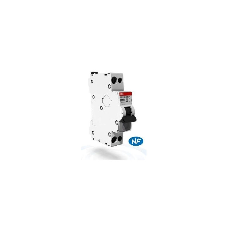 Disjoncteur 16A, ABB phase neutre 16 amperes - 4.5KA | Electricité Bleu