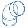 COUDE PVC MALE-FEMELLE 67°30 Ø 32