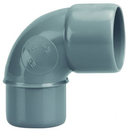 Coude PVC Mâle/femelle 30° Diamètre 100 Mm - Nicoll CT3, Classement Feu NF-M1, Pour évacuation Et Ventilation