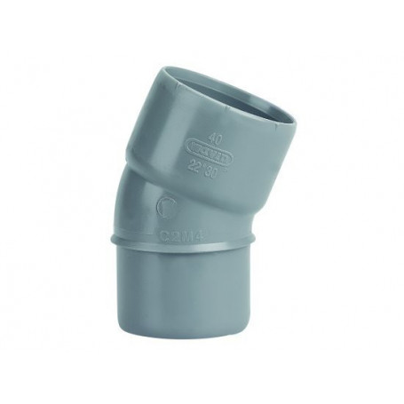 COUDE PVC MALE-FEMELLE 22°30 Ø 40