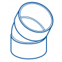 COUDE PVC FEMELLE-FEMELLE 22°30 Ø 40