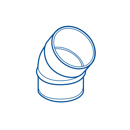 Coude PVC Mâle/femelle 30° Diamètre 100 Mm - Nicoll CT3, Classement Feu NF-M1, Pour évacuation Et Ventilation - 5