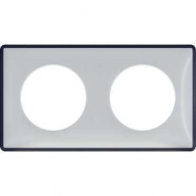 PLAQUES DE FINITION TRANSPARENT - 2 POSTES - ODACE - LISERE ANTHRACITE