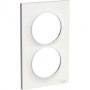 PLAQUE 2 POSTES ODACE BLANC BRILLANT - VERTICAL