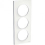 PLAQUE 3 POSTES ODACE BLANC BRILLANT - VERTICAL