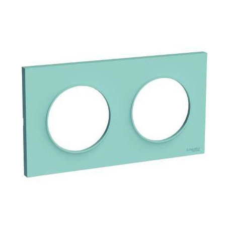 PLAQUE 2 POSTES ODACE BLEU CYAN