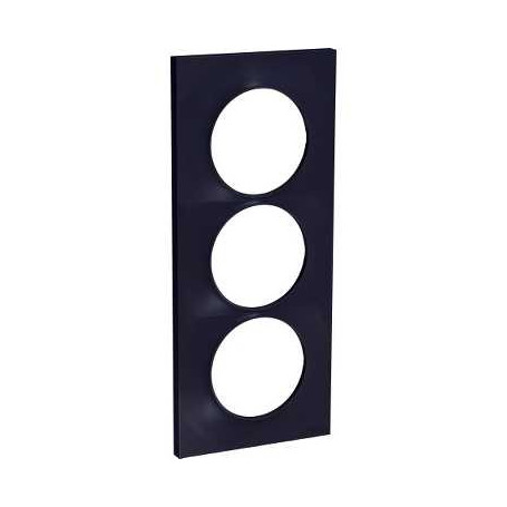 PLAQUE 3 POSTES ODACE ANTHRACITE - VERTICAL