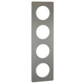 PLAQUE 4 POSTES ODACE ALUMINIUM BROSSE