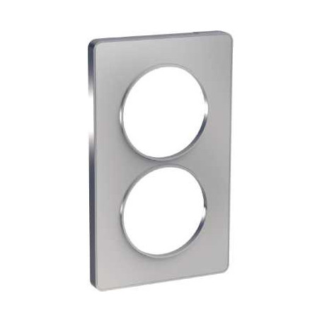 PLAQUE 2 POSTES ODACE ALUMINIUM  - VERTICAL