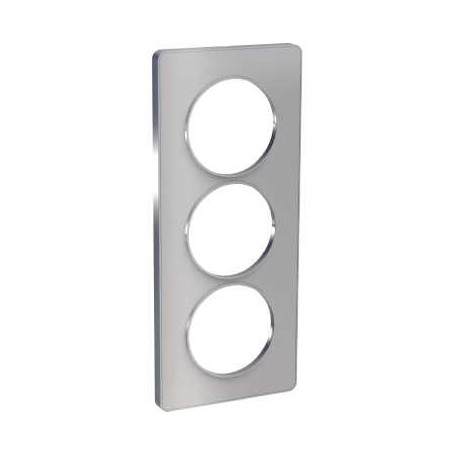 PLAQUE 3 POSTES ODACE ALUMINIUM - VERTICAL