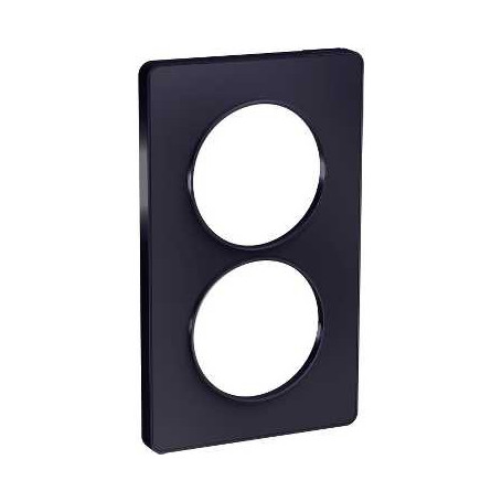 PLAQUE 2 POSTES ODACE ANTHRACITE - VERTICAL