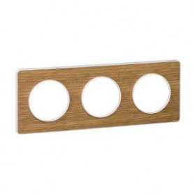 PLAQUE 3 POSTES ODACE BOIS NATUREL