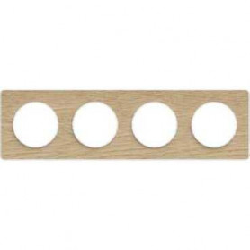 PLAQUE 4 POSTES ODACE BOIS NATUREL