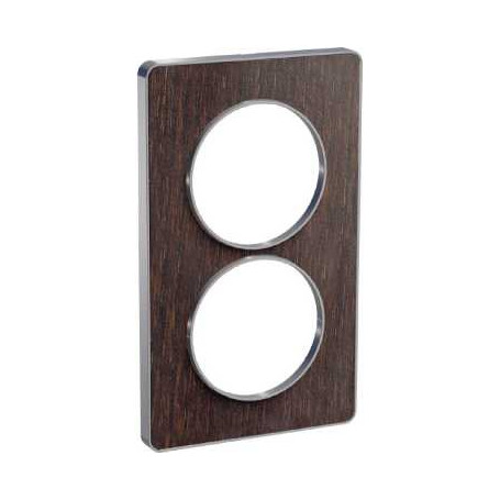 PLAQUE 2 POSTES ODACE WENGE - VERTICAL