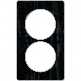 PLAQUE 2 POSTES ODACE CHENE ASTRAKAN NOIR - VERTICAL