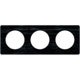 PLAQUE 3 POSTES ODACE CHENE ASTRAKAN NOIR - VERTICAL