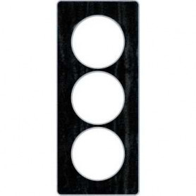 PLAQUE 3 POSTES ODACE CHENE ASTRAKAN NOIR - VERTICAL