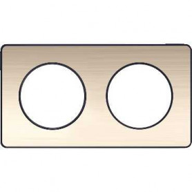 PLAQUE 2 POSTES ODACE BRONZE BROSSE