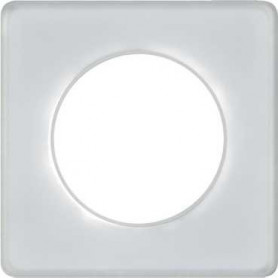 PLAQUE 1 POSTE ODACE TRANSLUCIDE BLANC PLAQUE 1 POSTE ODACE TRANSLUCIDE BLANC