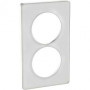 PLAQUE 2 POSTES ODACE TRANSLUCIDE BLANC - VERTICAL