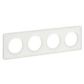 PLAQUE 4 POSTES ODACE TRANSLUCIDE BLANC PLAQUE 4 POSTES ODACE TRANSLUCIDE BLANC