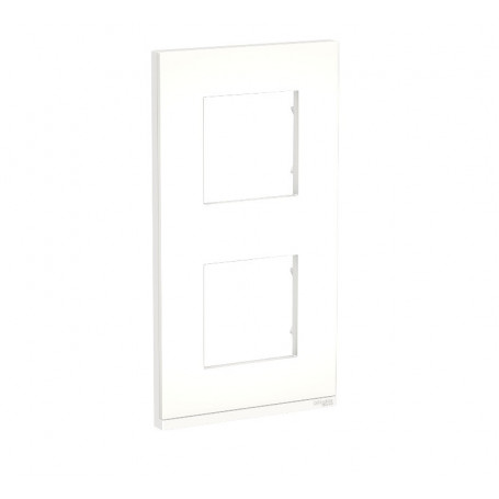Plaque de finition - Translucide liseré blanc - 2 postes verticaux