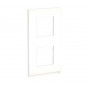 Plaque de finition - Translucide liseré blanc - 2 postes verticaux