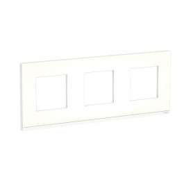 Plaque de finition - Translucide liseré anthracite - 3 postes