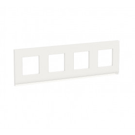 Plaque de finition - Givre blanc liseré blanc - 4 postes
