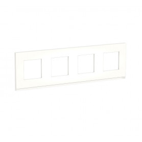 Plaque de finition - Translucide liseré blanc - 4 postes