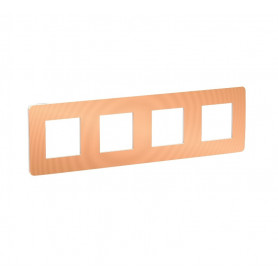 Plaque de finition - Cuivre liseré anthracite - 4 postes