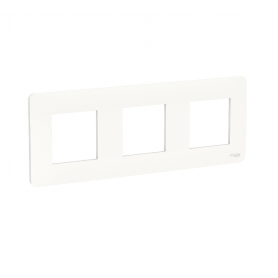 Plaque de finition - Blanc - 3 postes
