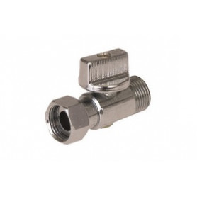 Robinet réservoir de chasse droit 1/4 tour à boisseau 3/8" Robinet réservoir de chasse droit 1/4 tour à boisseau 3/8"