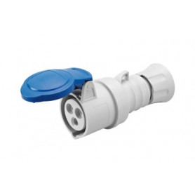 Prise Mobile Droite HP - 2 Pôles + Terre - 16 Ampères Prise Mobile Droite HP - 2 Pôles + Terre - 16 Ampères